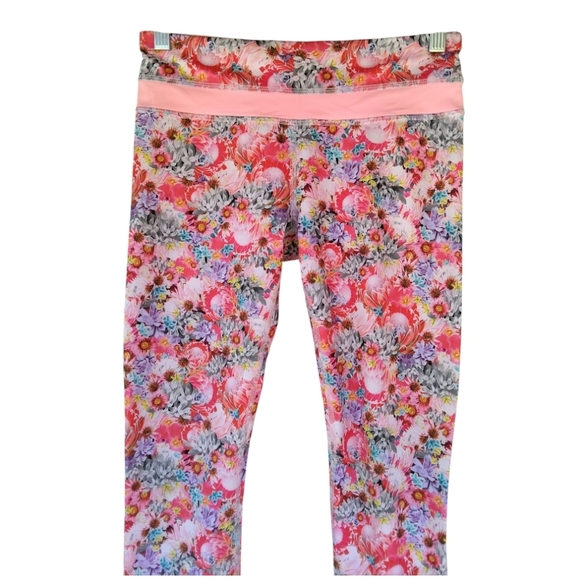 Lululemon Inspire Crop II All Luxtreme Flowabunga Bleached Coral Floral Size 4 - Picture 5 of 11